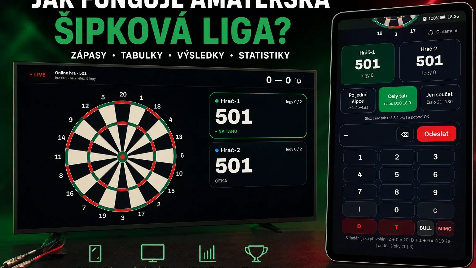 Jak funguje amatérská šipková liga? Od prvního zápasu až po konečnou tabulku